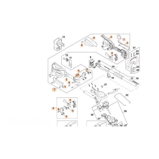 STIHL  Korpus rękojeści FA04 790 1002